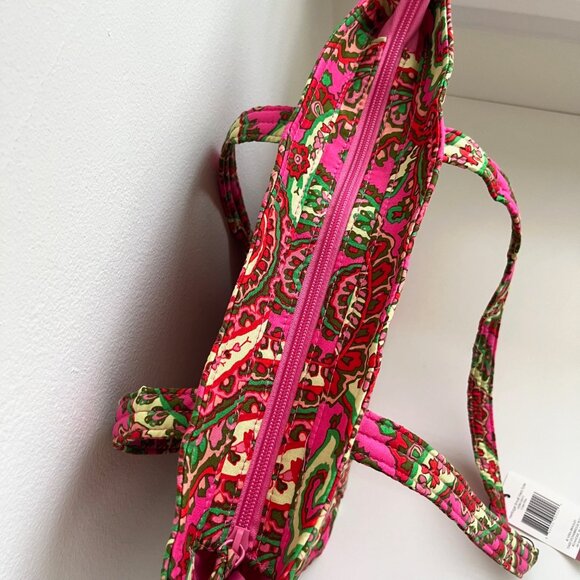 NWT Vera Bradley Small Tote in Capri Pink Paisley Cotton - Picture 9 of 11